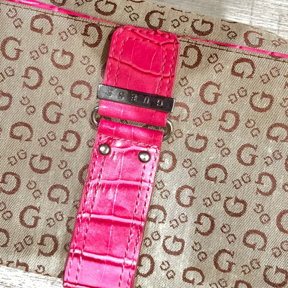 Guess Pink and Brown Crossbody Bag - Picture 3 of 3